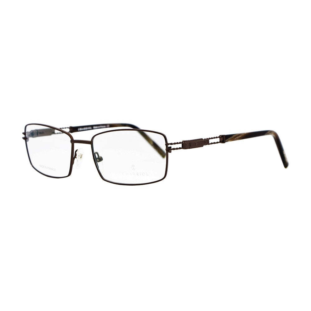 Philippe Charriol Rectangular Eyeglasses PC7422 C3 Shiny Brown/Horn 54mm 7422